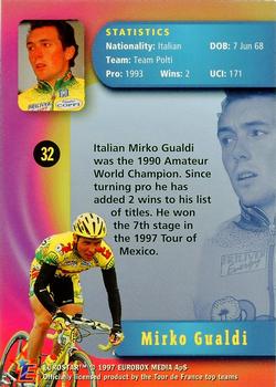 1997 Eurostar Tour de France #32 Mirko Gualdi Back
